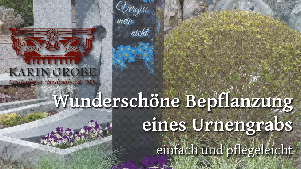 Grabbepflanzung einer Urnengrabanlage (Stele) Grobe Naturstein in Zossen