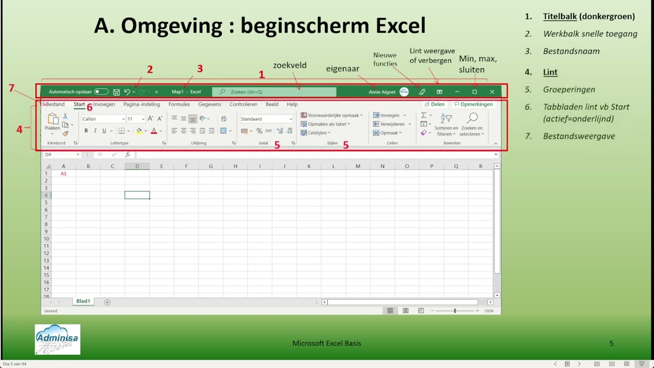 Inleiding Basis Excel-opleiding