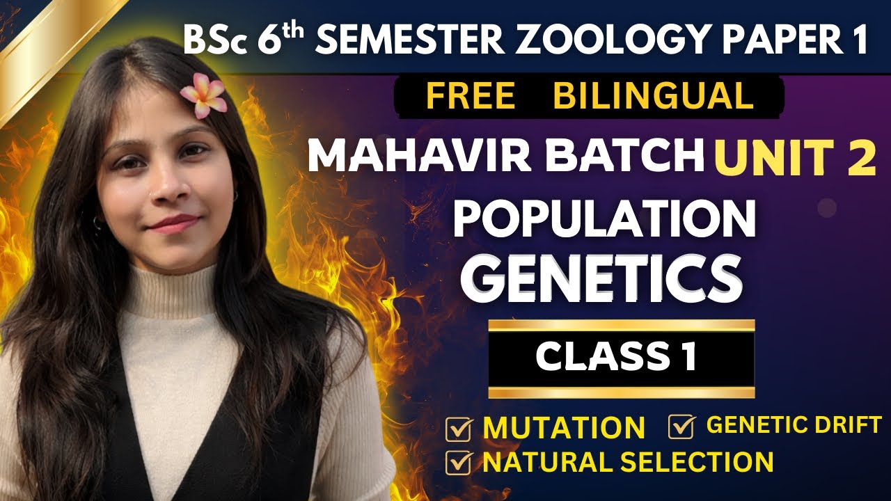 Population genetics Bsc 6th semester Zoology Paper 1 Unit 2 💯🔥|Bilingual