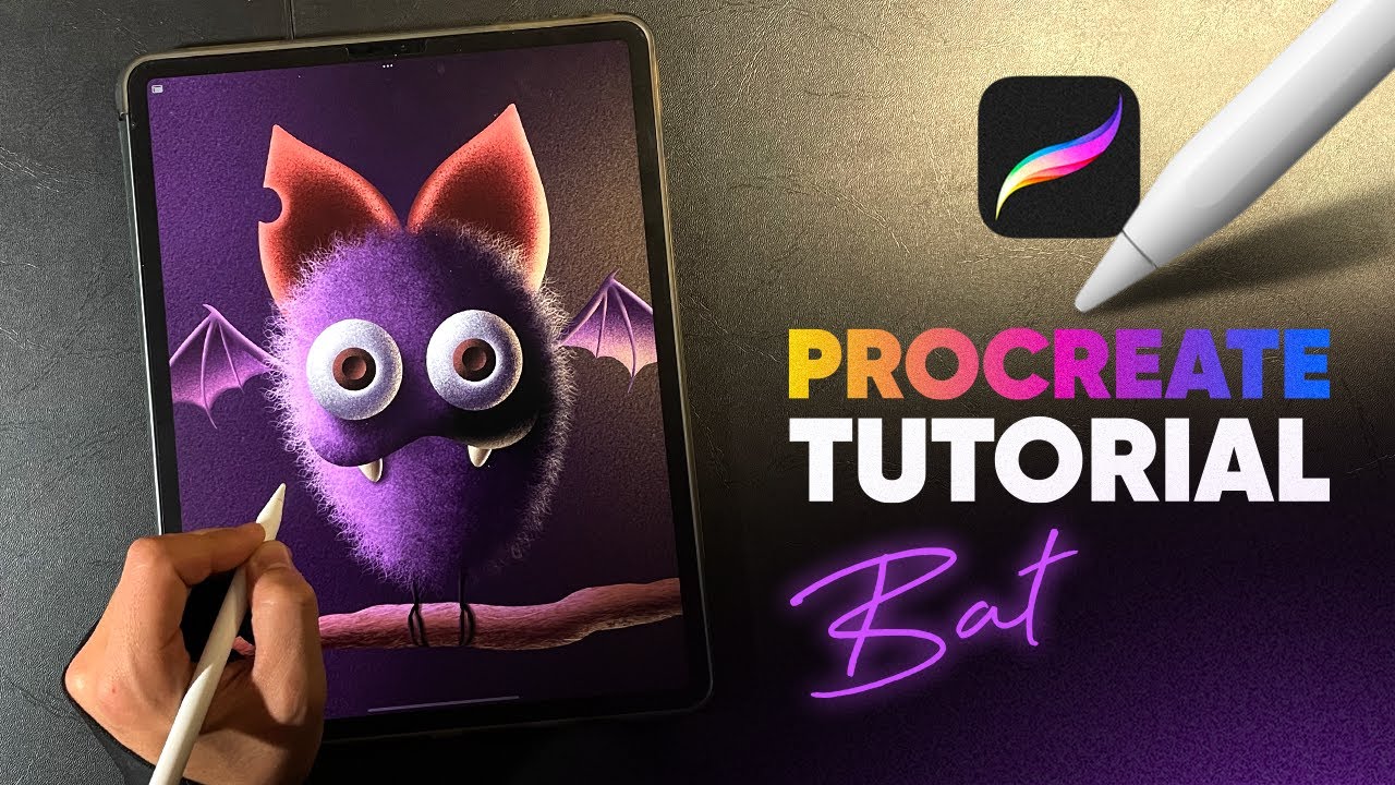 Bat Drawing Tutorial in Procreate