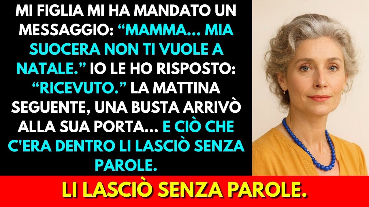 Mia Figlia Scrive: 'Mamma, La Suocera Non Ti Vuole A Natale'. E Ciò Alla Porta Li Ha Zittiti
