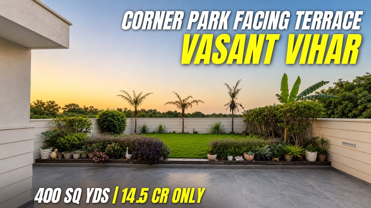 Luxury 4BHK Builder Floor in Vasant Vihar Delhi | Corner Park Facing | 400 Sq Yds | Terrace Tour