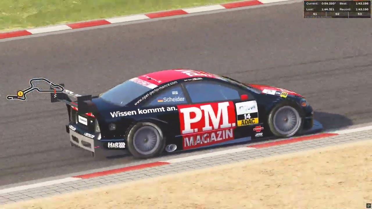 Nurburgring 1999 - DTM 2002 Opel Astra - 1:43.196