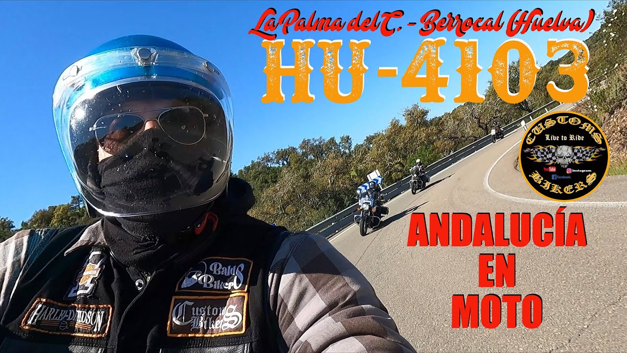 ANDALUCÍA EN MOTO: CARRETERA HU-4103 (LA PALMA DEL CONDADO-BERROCAL,HUELVA) *CARRETERAS DE ANDALUCÍA