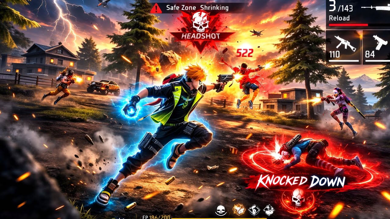 99% Headshot Challenge 💀 WOODPECKER + MP40 | 28 Kill Solo vs Squad | Free Fire Gameplay 🔥