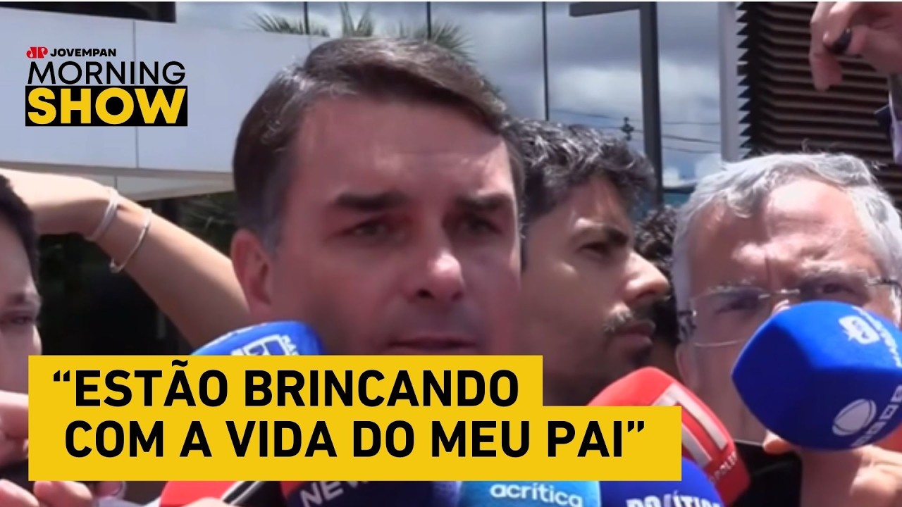 Flávio BOLSONARO SOLTA o verbo sobre saúde do PAI