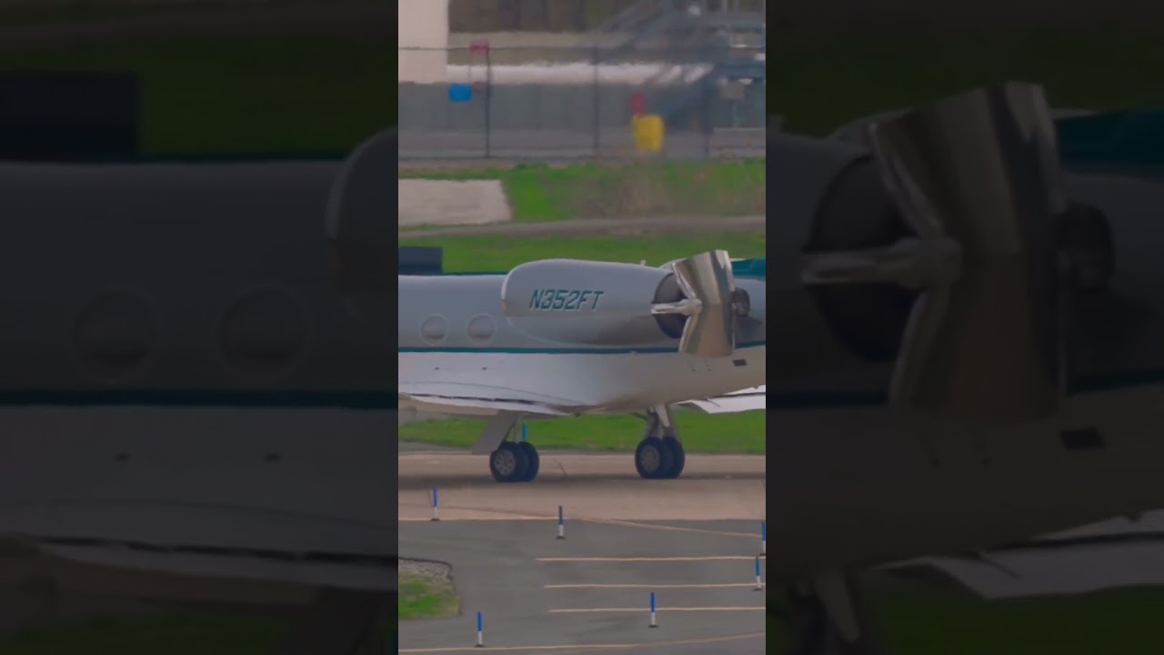 Gulfstream 🛩️ Aerospace G-IV  Reverse Thrust Disengaged #aviation #planespotting #pilot #privatejet