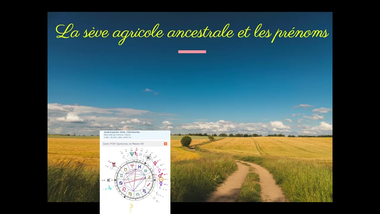 la sève agricole ancestrale et les prénoms ‐des prénoms des histoires et le ciel bleu astrologie
