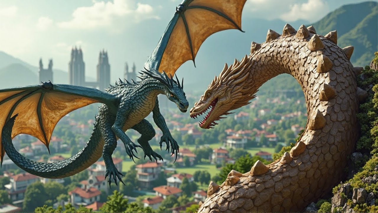 The Sky Dragon vs Titanoboa | Legendary Clash of Titans