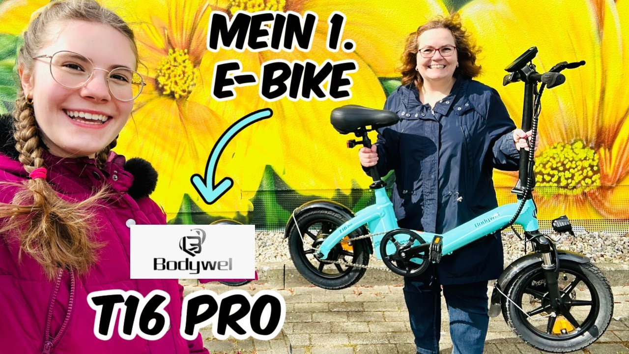 MEIN 1. E-BIKE 🚲 Bodywel T16 PRO Mini-Falt-E-Bike 🚲 Hannah und ich testen mein neues Fahrrad