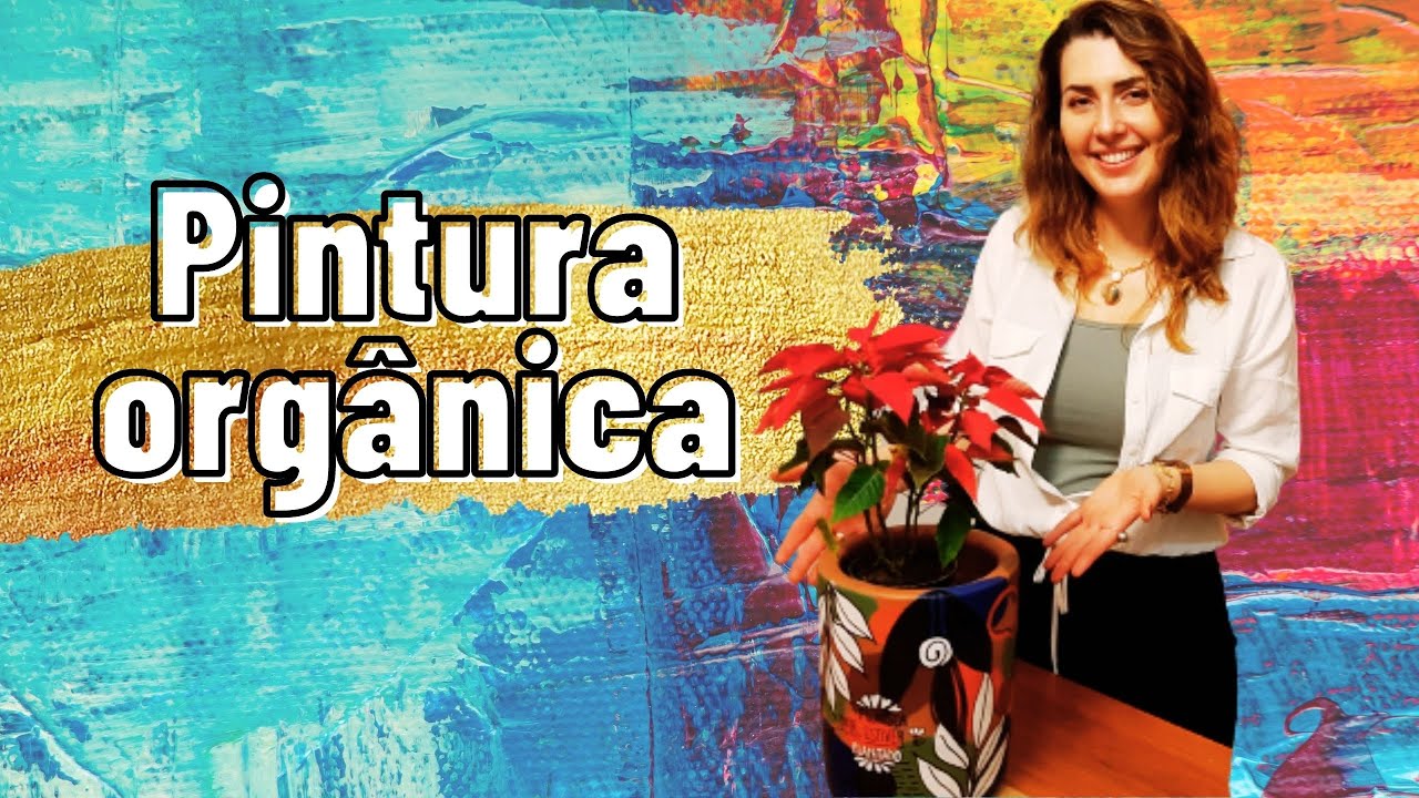 PINTURA ORGÂNICA EM VASO DE CERÂMICA | Colorida e criativa - Artes no Lab de Ideias