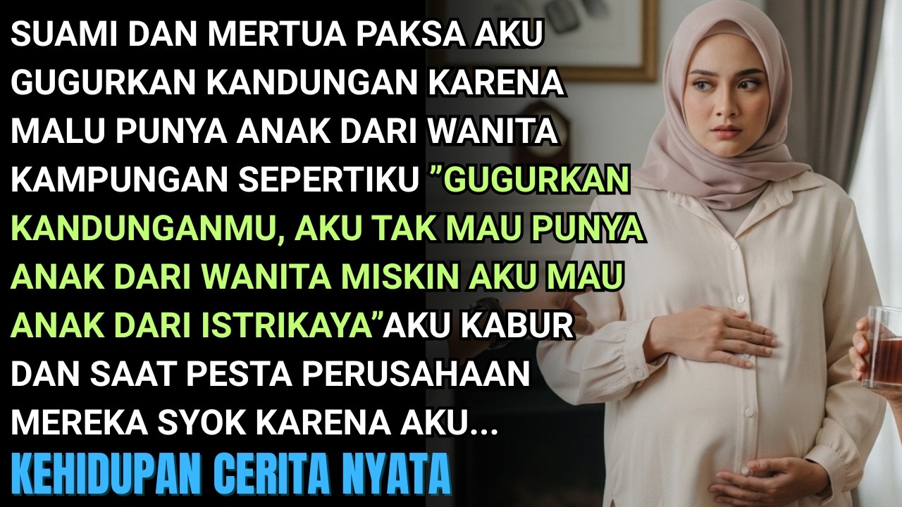 SUAMI PAKSA AKU GUGURKAN KANDUNGAN MALU PUNYA ANAK DARI WANITA MISKIN SEPERTIKU-DIA SYOK SAAT AKU...