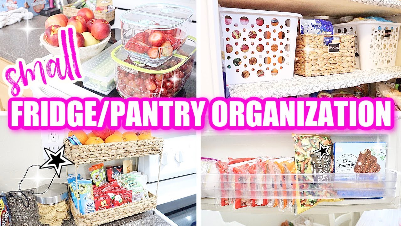 SMALL FRIDGE ORGANIZATION | SMALL PANTRY ORGANIZATION IDEAS