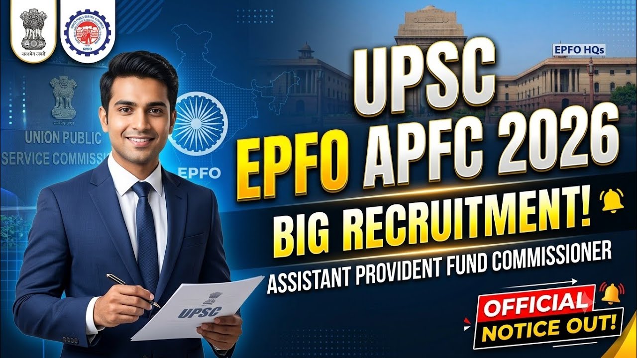 UPSC EPFO APFC 2026 vacancy #UPSC #EPFO #officialnotification