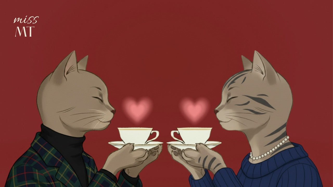 Romantic Valentine’s Jazz 🍷 Cozy Cat Cafe Ambience & Smooth Piano Jazz for Date Night