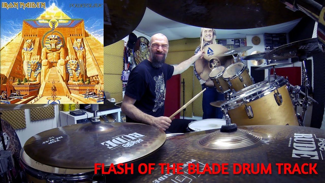 Iron Maiden - Flash of the Blade DRUM TRACK by Edo Sala
