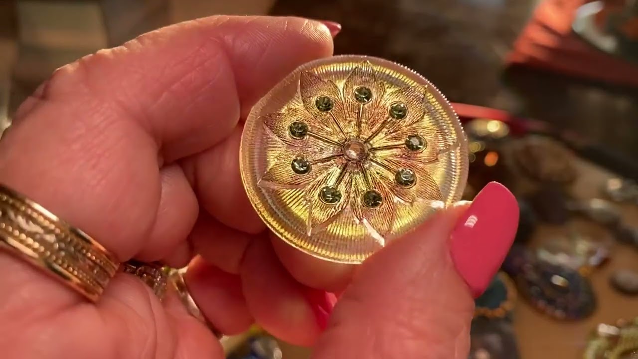 Czech glass and Mother of pearl buttons and the items I made with them!