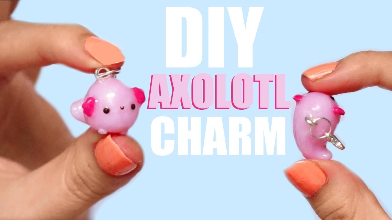 DIY AXOLOTL POLYMER CLAY CHARM