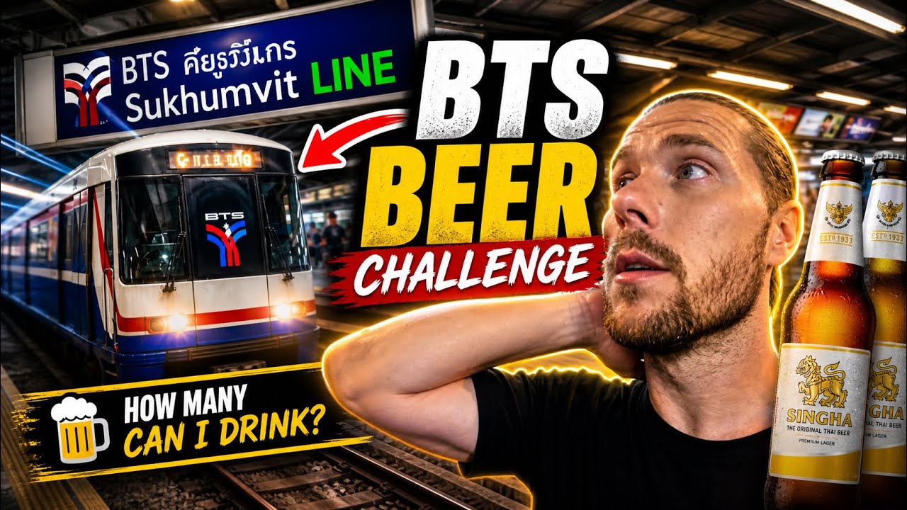 I Tried The BTS Beer challenge in Bangkok 🍺 (I Failed)
