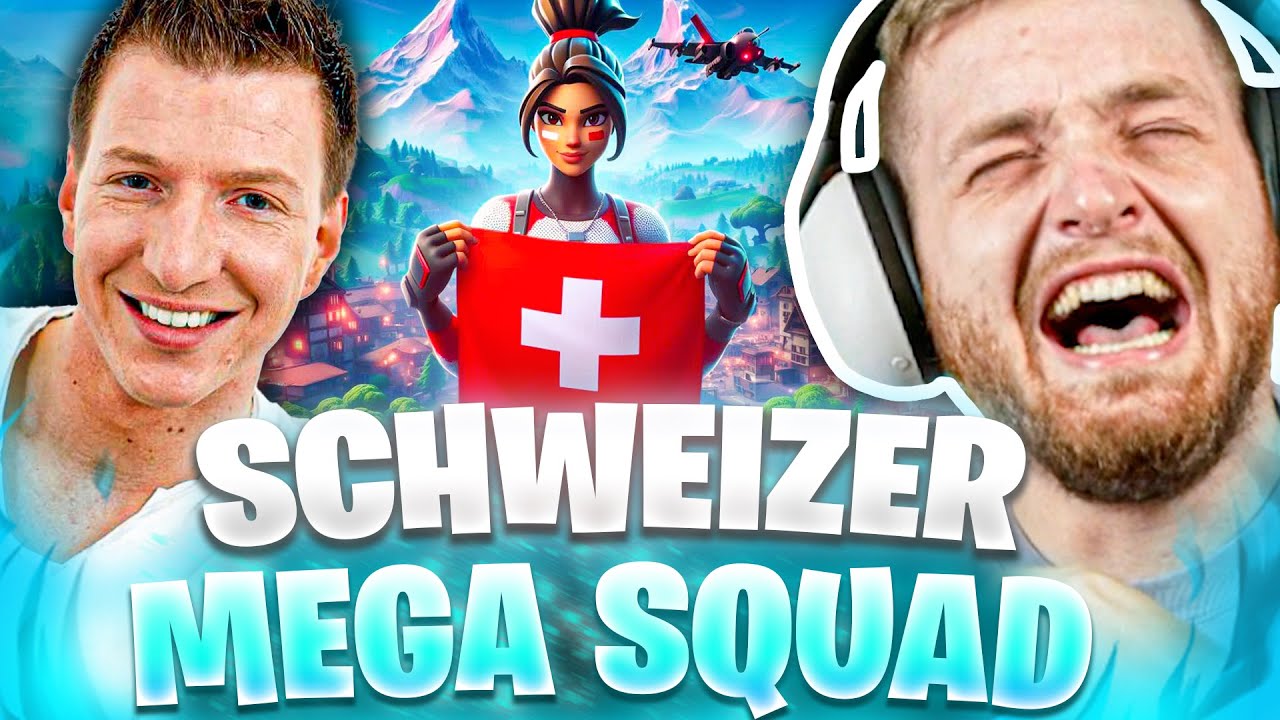 😨😂Legend&auml;re SCHWEIZER im RENTER SQUAD! - Sie RASTEN komplett AUS in Fortnite Random Squads