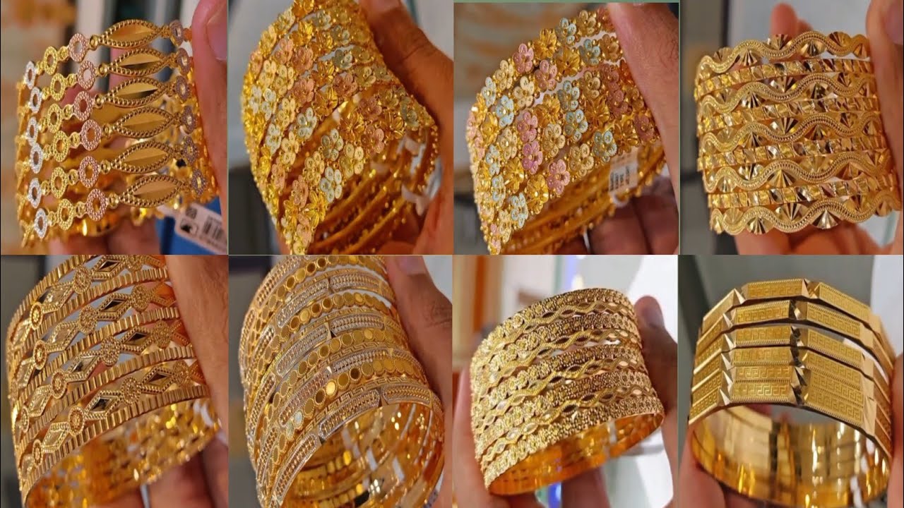 ⭐Latest Gold Bangles Design / Episode 04 / 22k 21K Gold Bangles Designs / Stylish Bangles Chori Set 