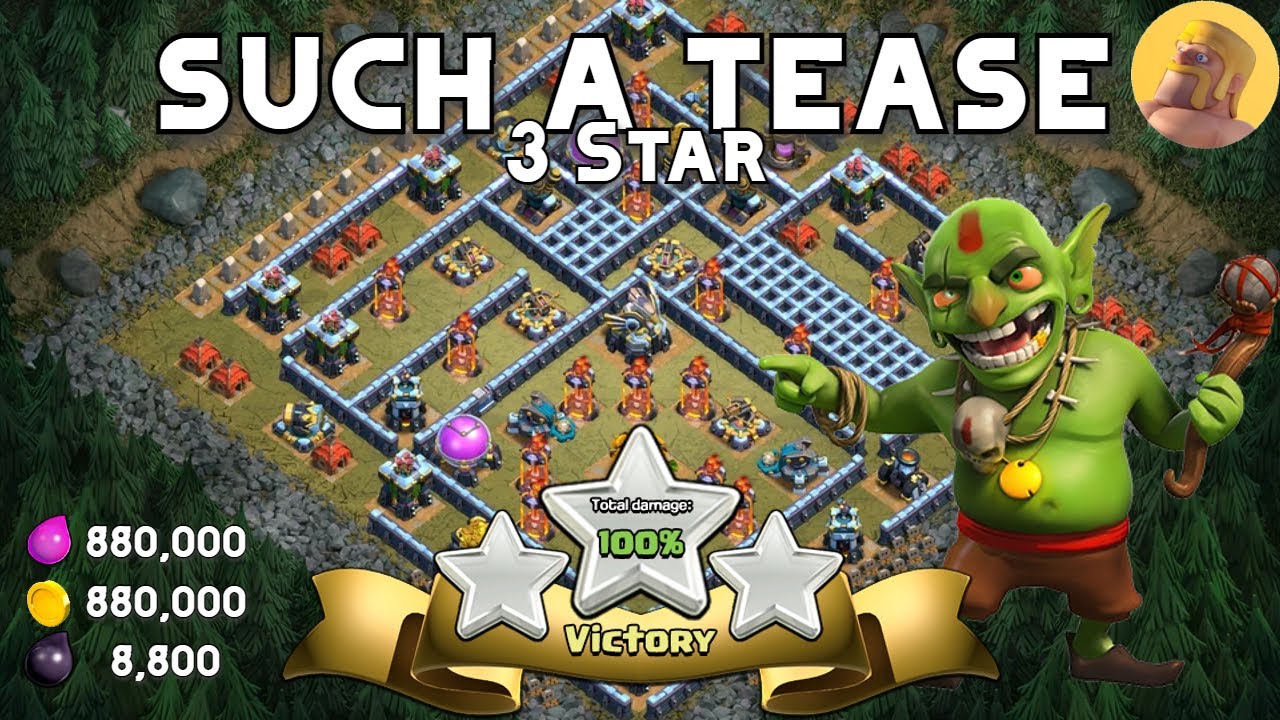 Such a Tease 3 Star - Goblin Campaign [Clash of Clans]