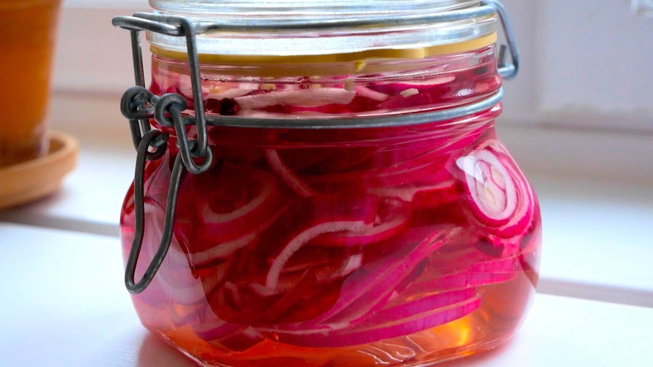 Oignons rouge marinés en 30 min 🧅 Pickles d'oignon rouge | Recette # 364