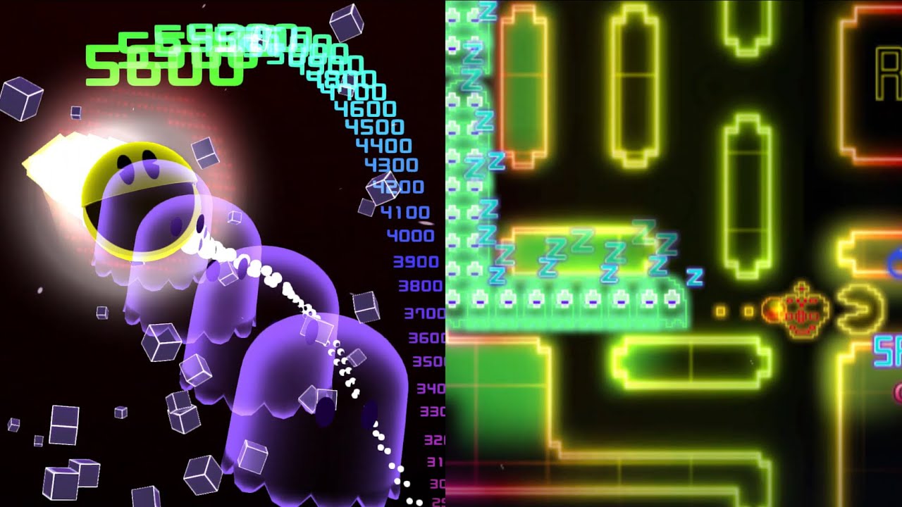Pac-Man Championship Edition: Championship II (CEDX and 2, side by side)