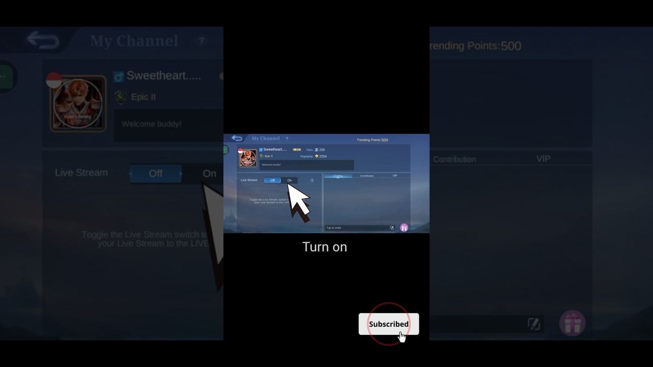 how to turn on live stream in MLBB #mobilelegends #libestream #linsanity #legendsfamily #liezlsicang