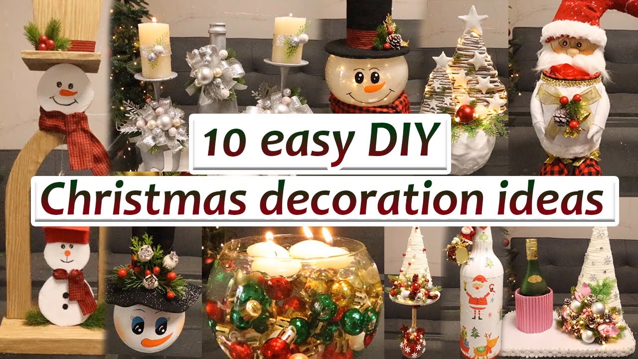 10 Easy DIY Christmas Decoration ideas - Budget DIYs