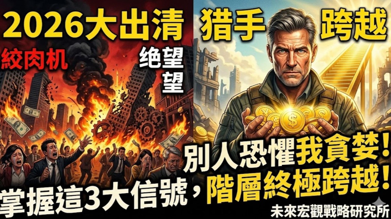 别人恐惧我贪婪！2026大崩盘的“血筹定律”：掌握这3个信号，穷人也能完成阶层跨越！#2026经济危机 #财富大洗牌 #阶层跨越 #抄底信号 #金融老兵 #优质资产 #价值投资 #罗斯柴尔德