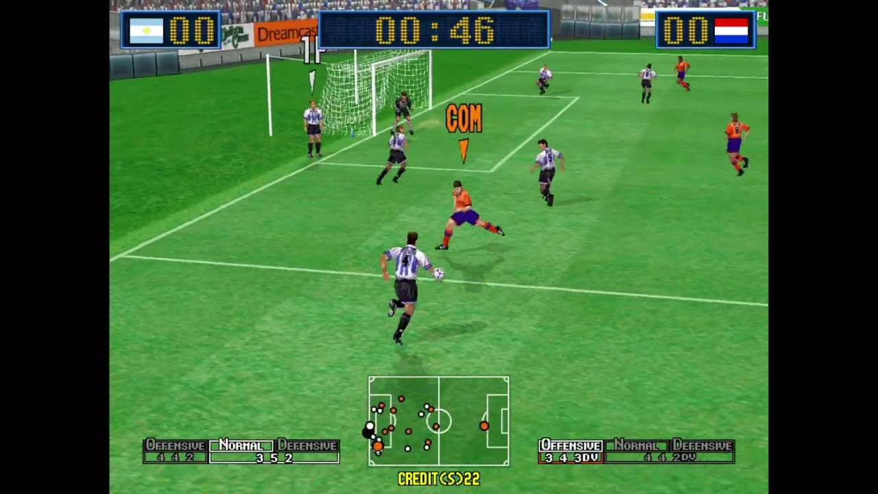 Argentina Playthrough - Virtua Striker 2 2000 Naomi