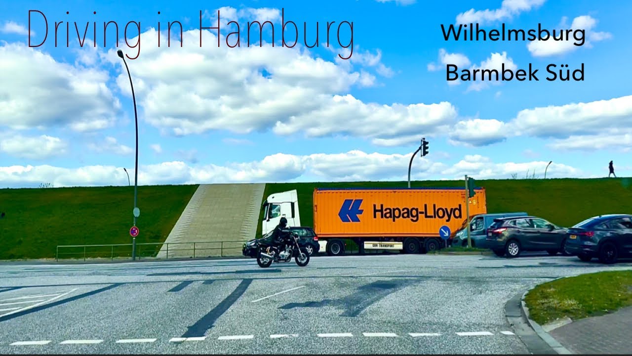 Driving in Hamburg *[Wilhelmsburg ➡️ Barmbek Süd]**[4K]*