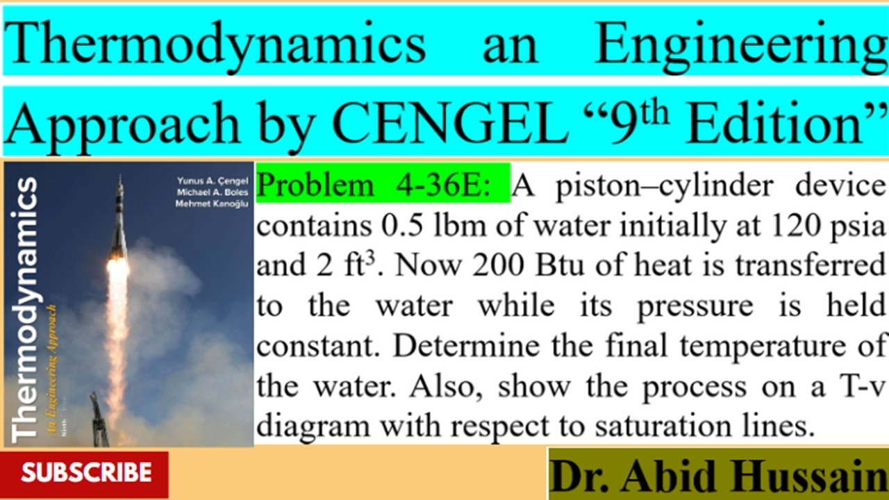 Determine final temperature of water |P 4-36E|ThermodynamicsAn EngineeringApproachbyCENGEL9thEdition
