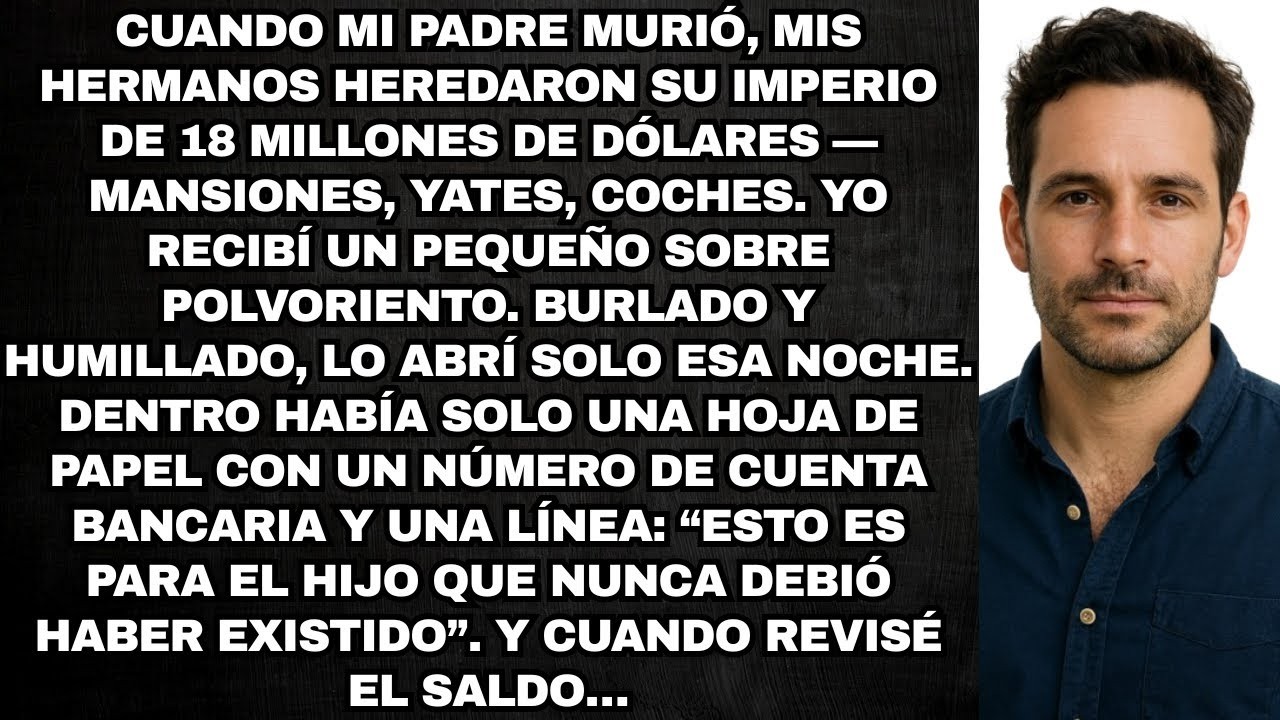 Mis hermanos se quedaron con 18 millones de dólares, yo recibí un sobre polvoriento. Lo que encontré