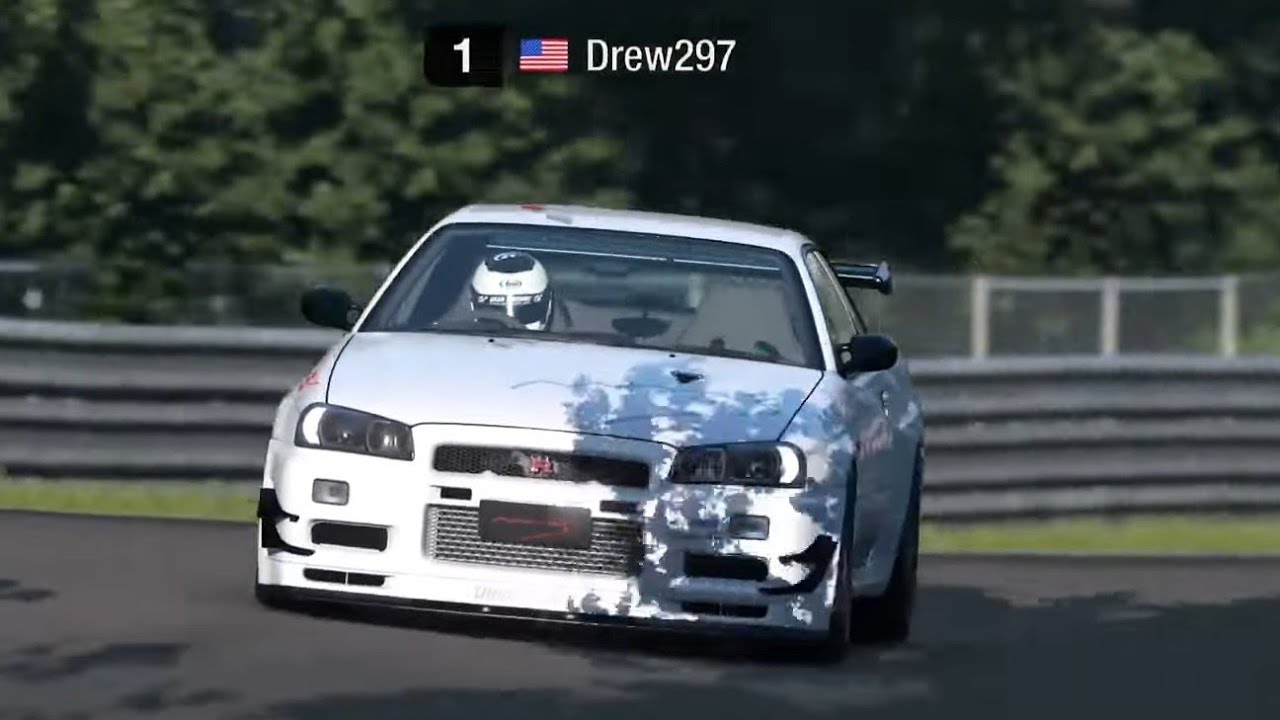 GT7 Nurburgring Run Time 6:58.306 in a Mines's BNR34 GT-R N1 Base 1011 HP 2 Laps!