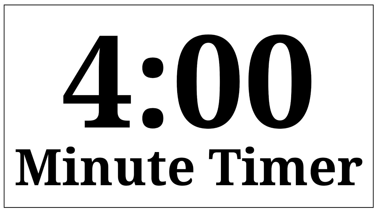 ⏱️ 4-Minute Countdown Timer | Simple Visual Focus Timer