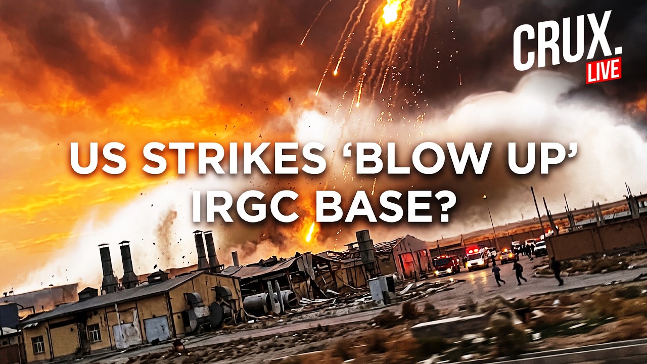 IRAN LIVE | US Strikes IRGC Missile Base In Kermanshah? Massive Fireball Erupts | Trump | Crux