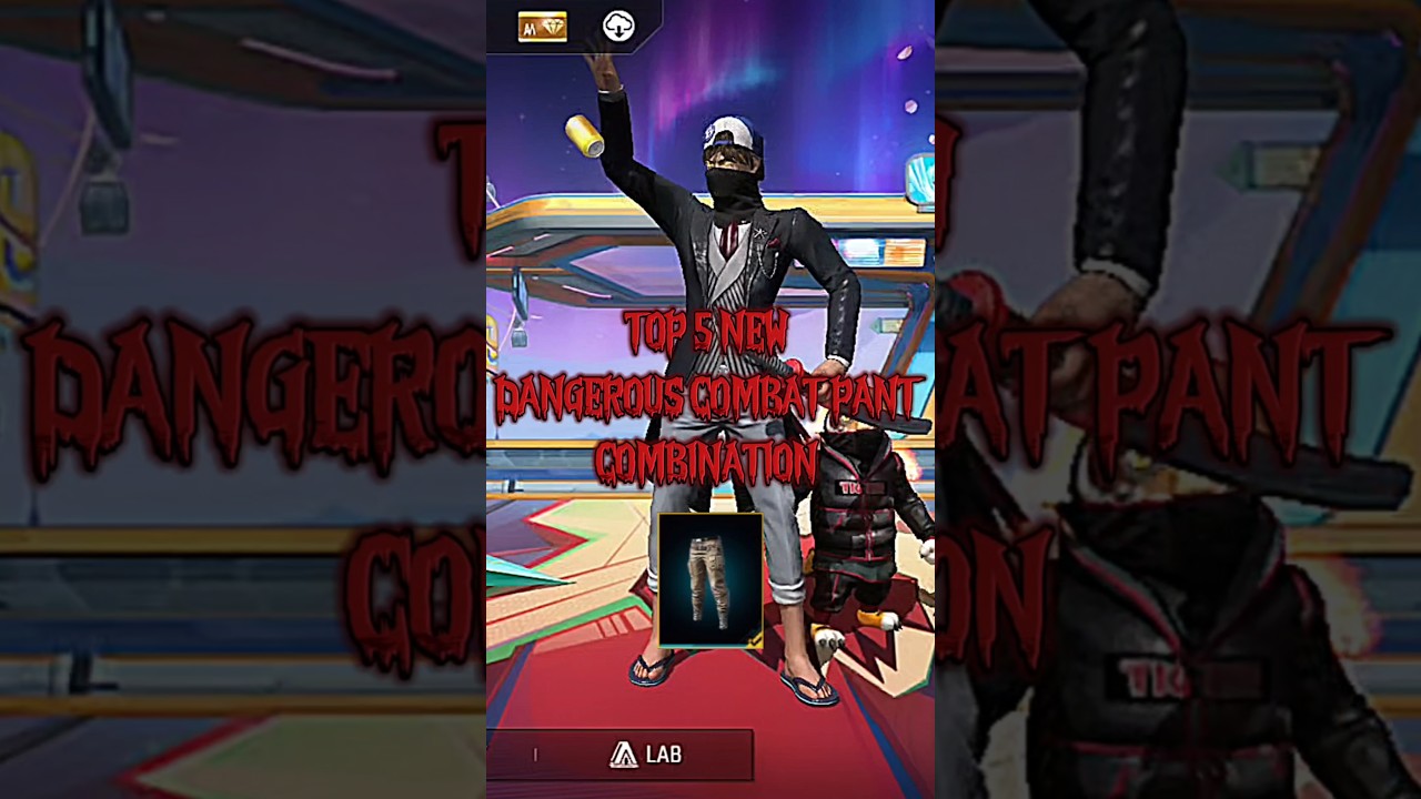 "Best Combat Pant Combo 🔥 Look Like a Pro Player in FF!"