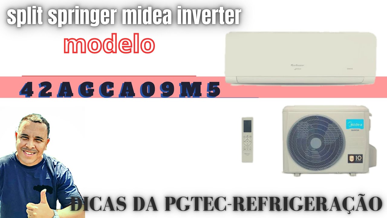 SPLIT SPRINGER MIDEA MODELO: 42AGCA09M5 COMO DESMONTAR PARA FAZER MANUTENÇÃO.