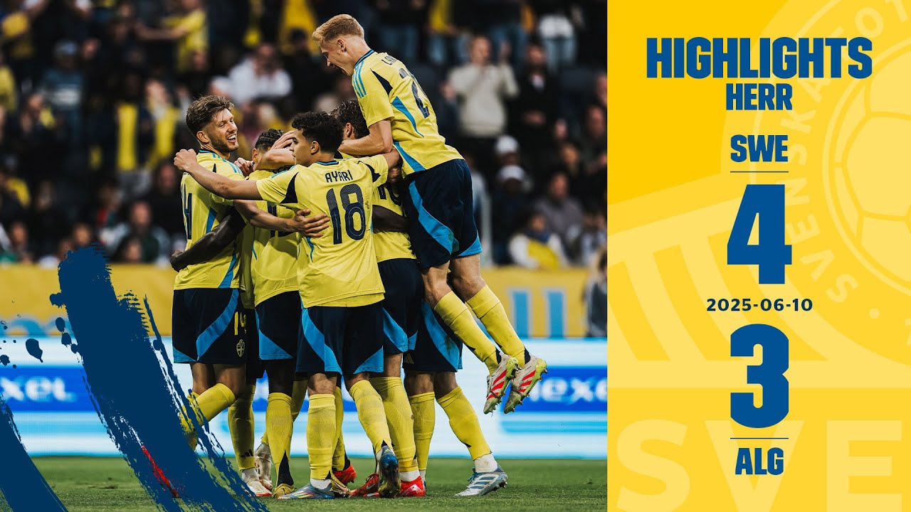 Målrik tillställning på Strawberry | Highlights Sverige–Algeriet 4–3