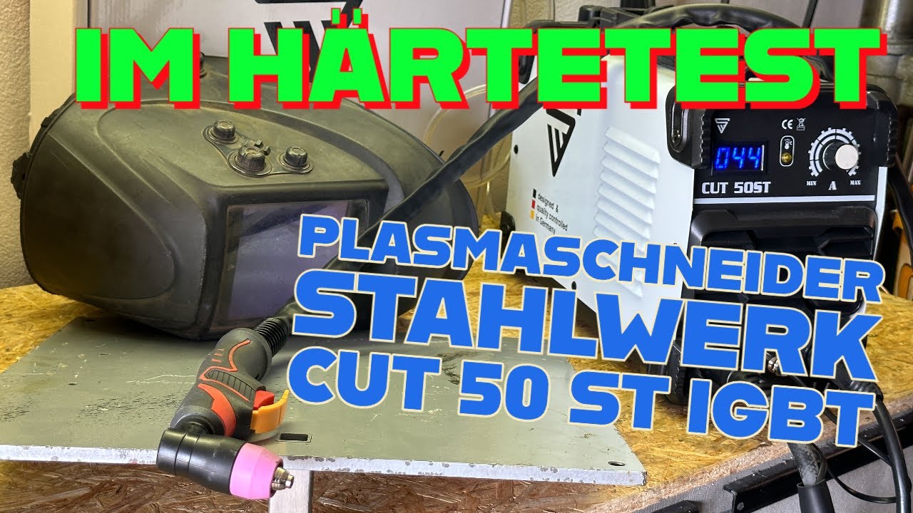 Stahlwerk Plasmaschneider CUT 50 ST IGBT - Vorgestellt im Härtetest ! 8,5mm Stahlplatten schneiden