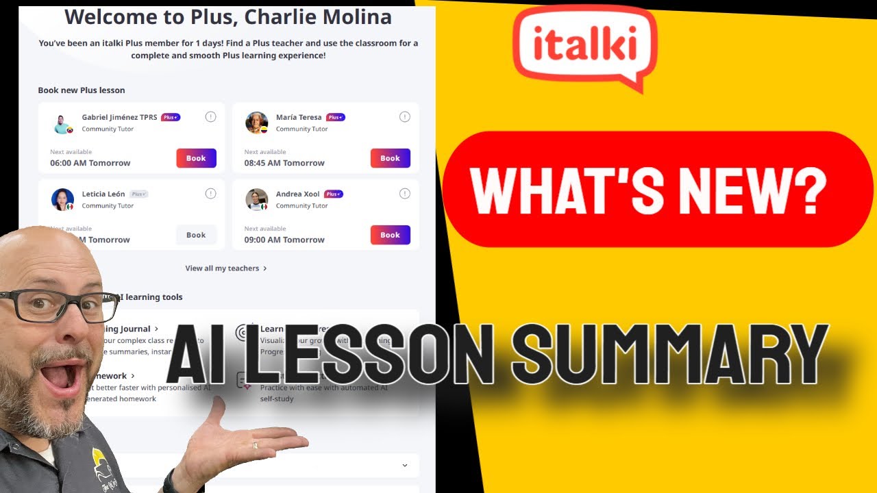 What is ITalki Plus?  Exploring iTalki’s New AI Classroom: Lesson Recap & Review |