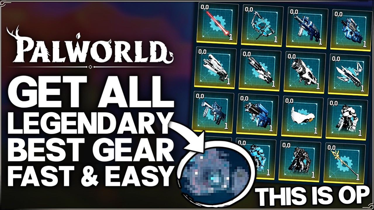 Palworld 1.0 - How to Get ALL Legendary Weapons & Armor Fast - Best OP Schematic & Gear Farm Guide!
