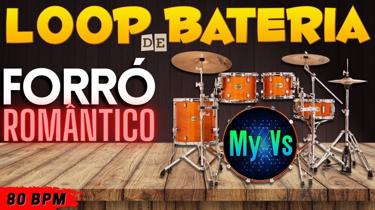 🥁 LOOP de Bateria FORRÓ ROMÂNTICO para tocar e compor | 80 bpm [Atualizado]