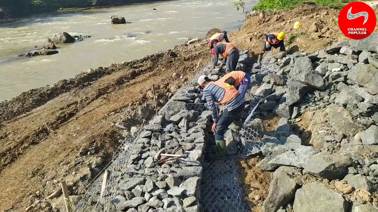 Cara Menyusun Batu dan Mengikat Kawat Bronjong