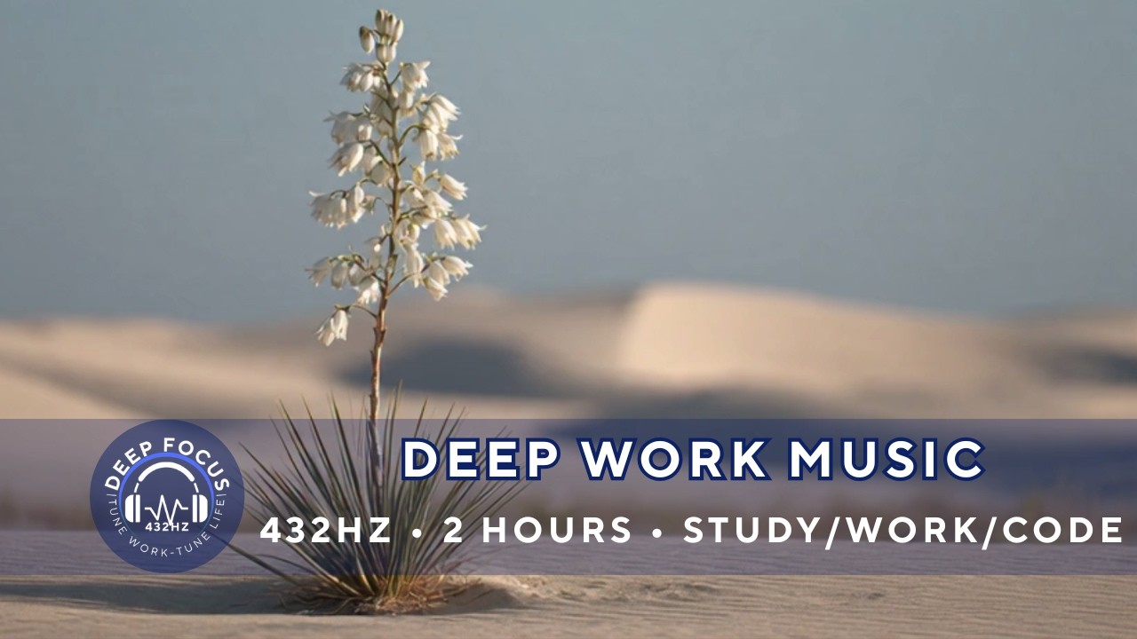 432Hz Deep Focus Music   2 Hours of Concentration Flow for Work, Study & Coding | Calming Background