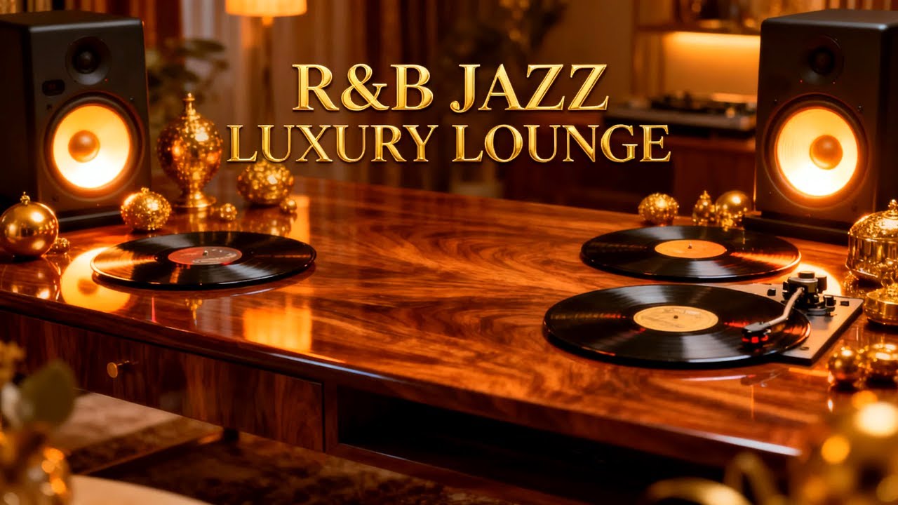 Rainy November Smooth RnB Jazz for Work Focus | Warm Golden Café Ambience