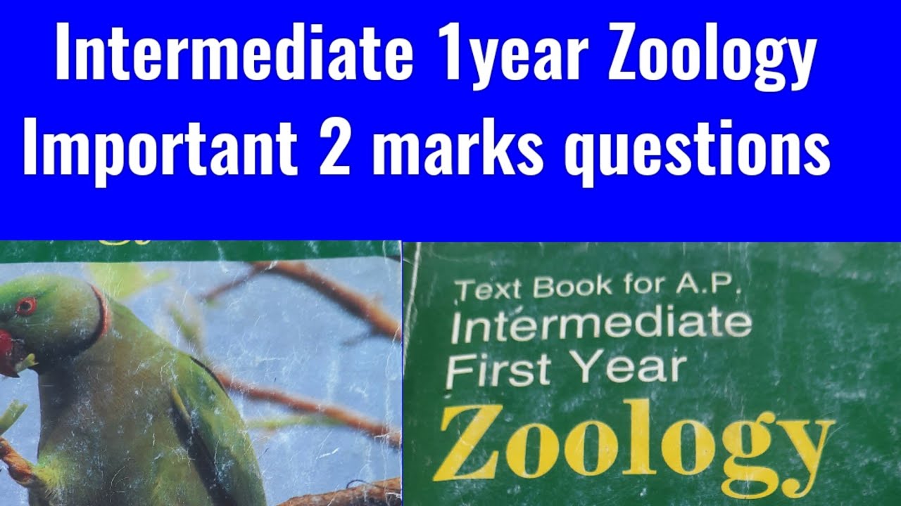 Intermediate 1year Zoology Important 2 marks questions (ANIMAL DIVERSITY-1)