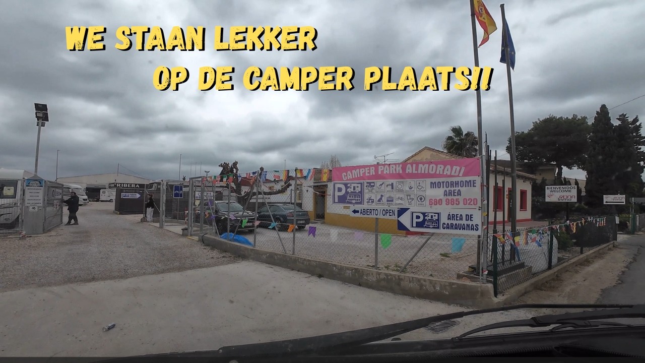 We staan lekker op de Camper plaats!!
